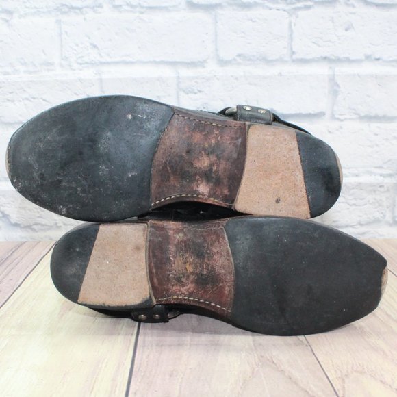 FRYE Maxine Trapunto Harness Brown Leather Motorcycle Boots Size 8 B - Picture 12 of 14